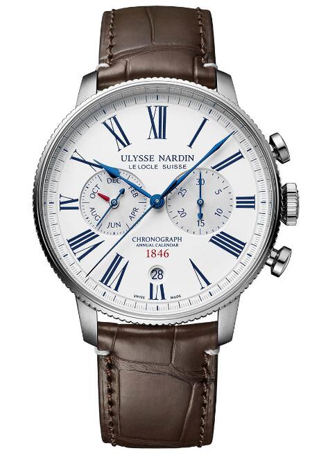 Ulysse Nardin Marine Torpilleur Annual Chronograph White Limited Edition 44mm 1533-320LE-0A-175/1A Replica Watch